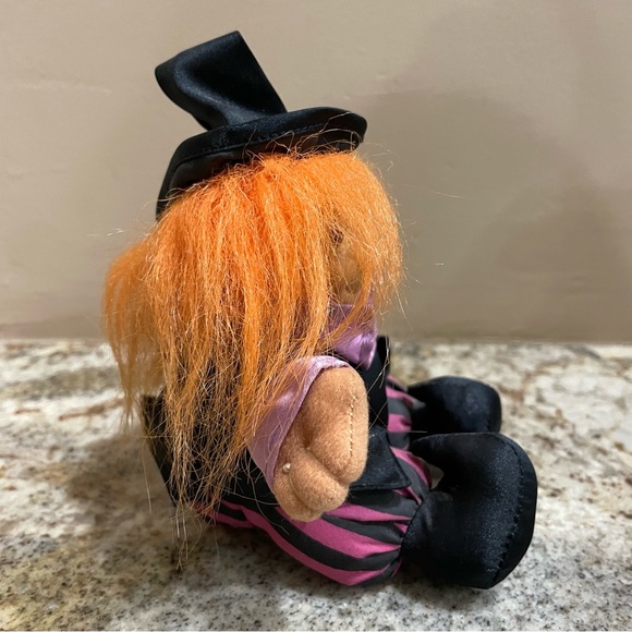 Russ Witch Troll Doll Soft Body Plush 8” Orange Hair & Outfit 90s Toys - Picture 6 of 6